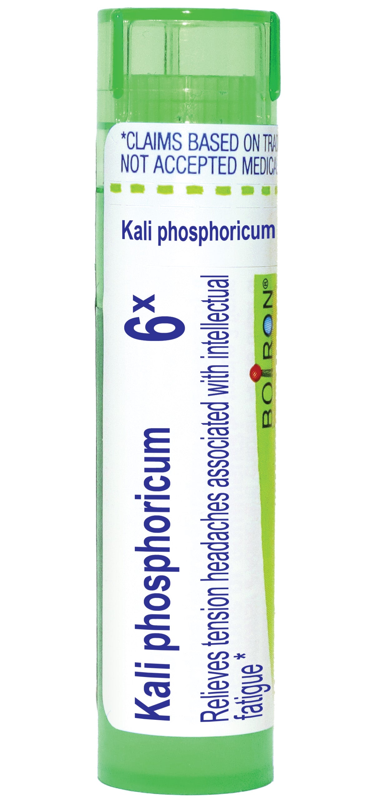 Kali Phosphoricum 6X, 6C, 30C, Homeopathic Medicine for Relief of Tension Headaches Associated with Intellectual Fatigue, Boiron, 80 Pills (Pill Size #40)
