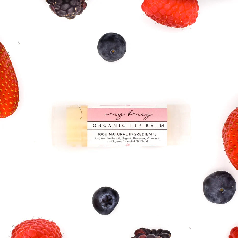 Very Berry Organic Lip Balm, Just Ingredients