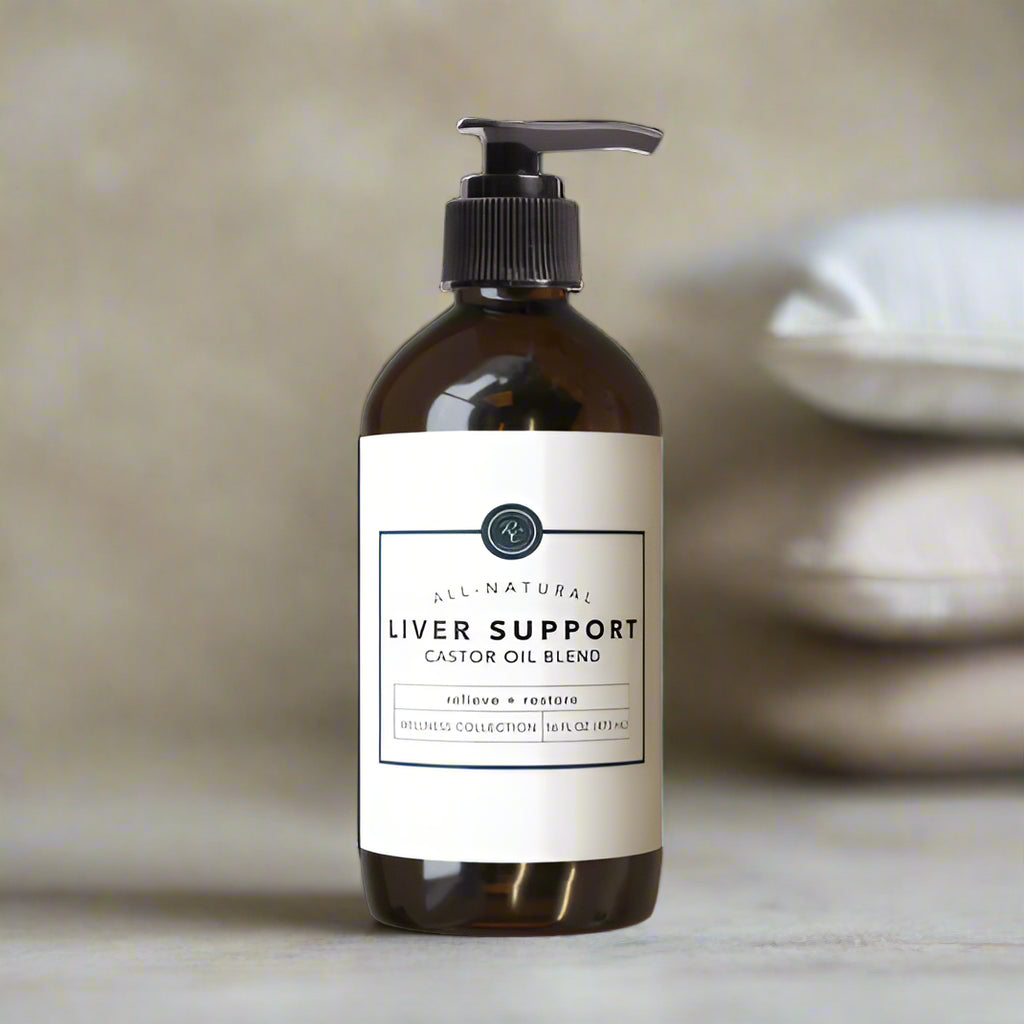 Liver Support Castor Oil Blend, 16 oz, Rowe Casa Organics
