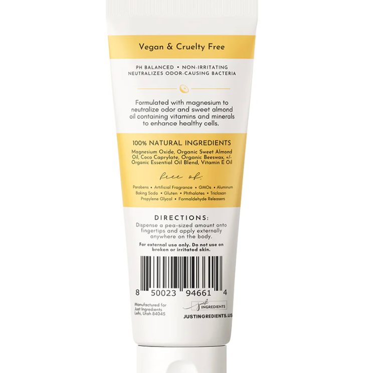 Cream Deodorant - Sweet Citrus, Just Ingredients