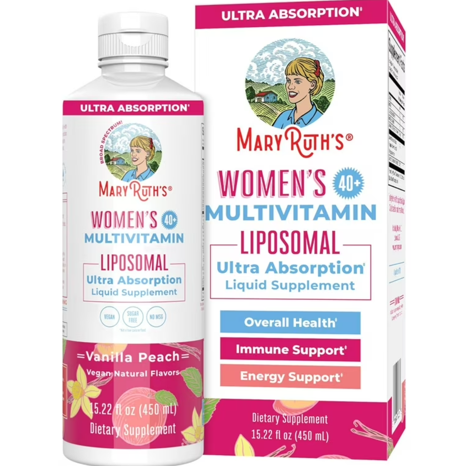 Women's Liquid Multivitamin Liposomal, Vanilla Peach Flavored, 15.22oz, MaryRuth Organics