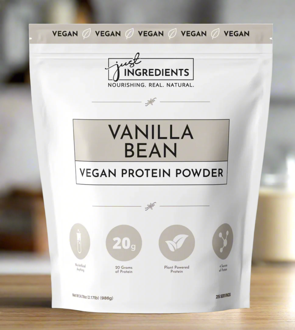 Vegan Vanilla Bean Protein Powder, 20 Servings, Just Ingredients