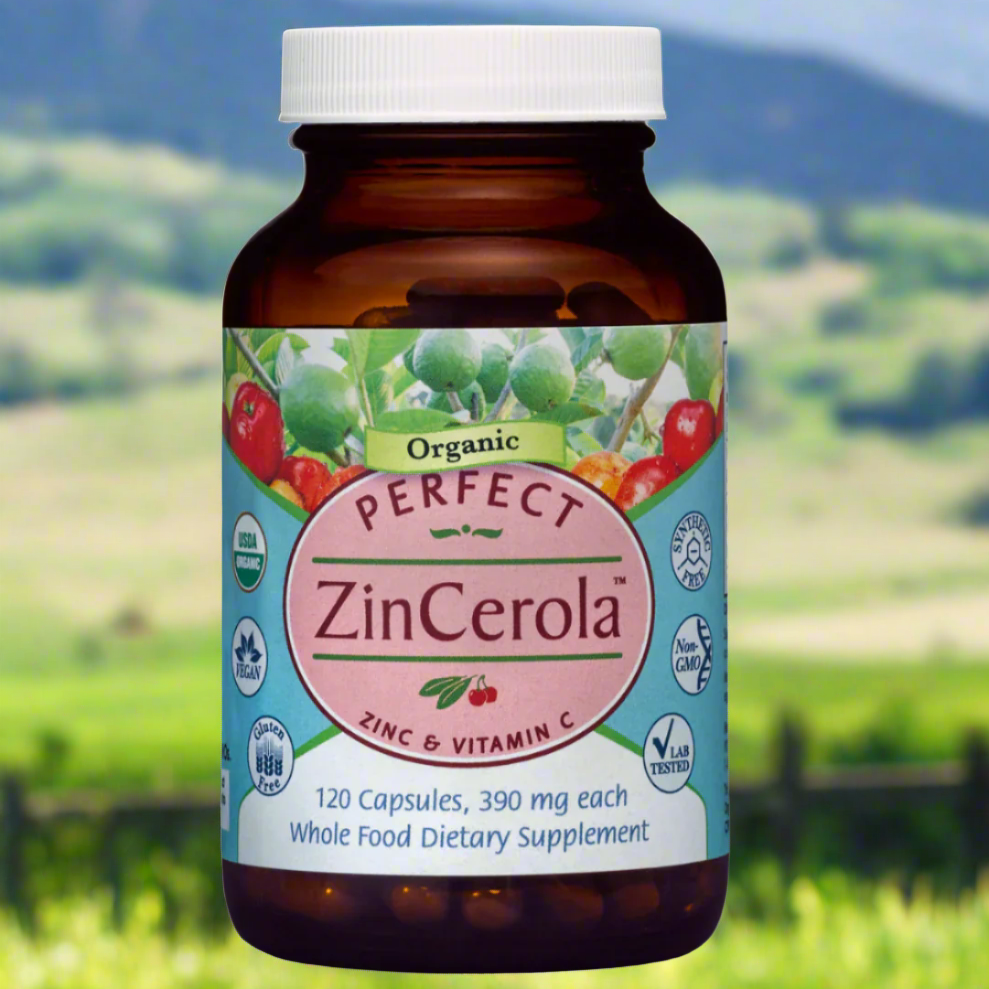 ZinCerola - Zinc & Vitamin C Superfood, 120 Capsules, Perfect Supplements
