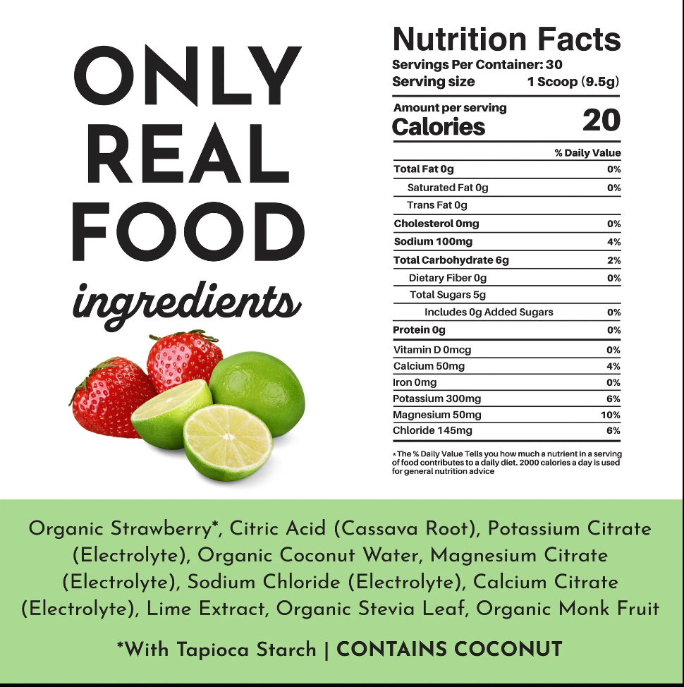 30 Servings Electrolytes, Just Ingredients