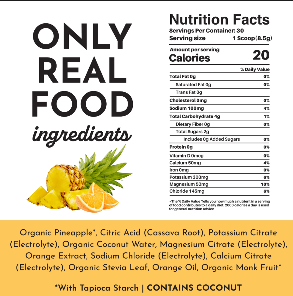 30 Servings Electrolytes, Just Ingredients