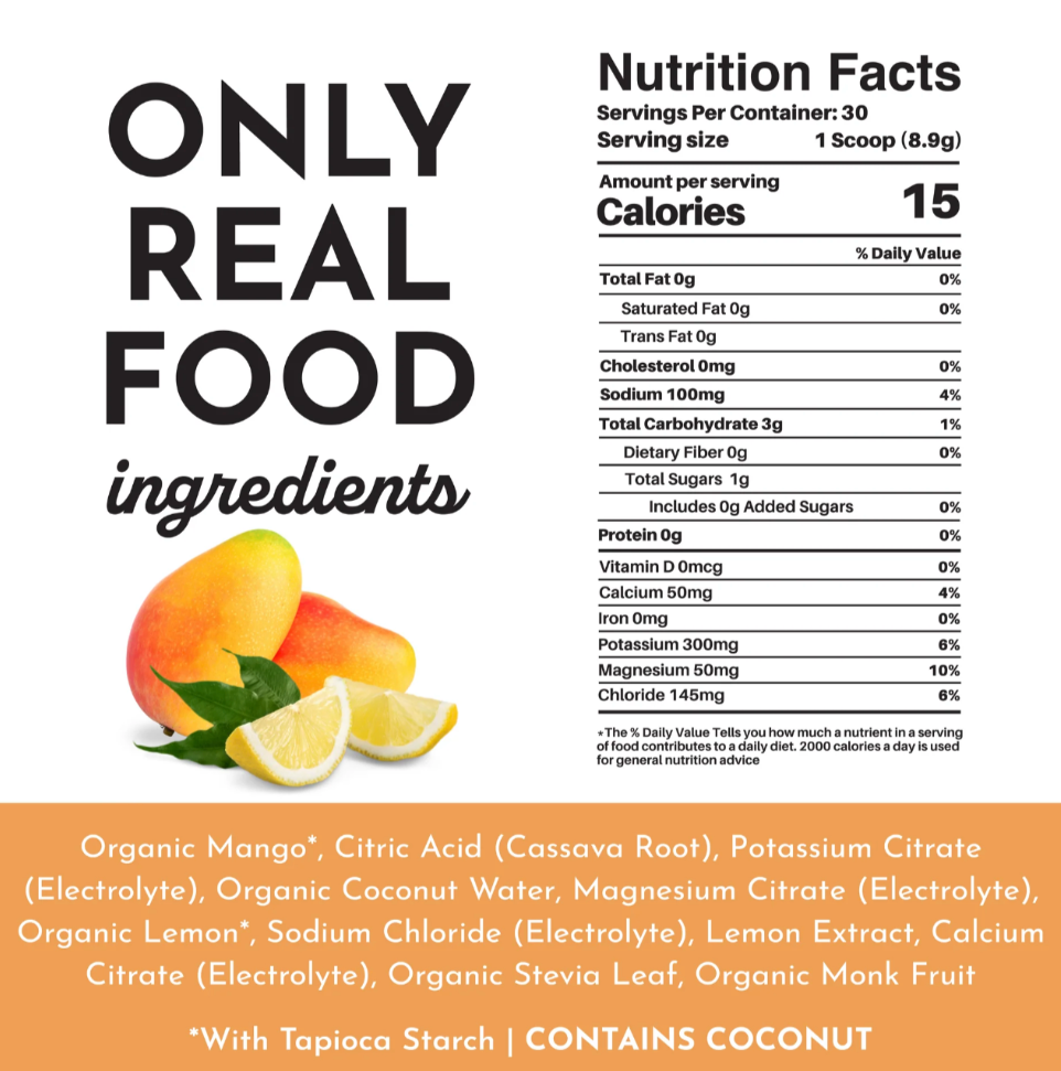 30 Servings Electrolytes, Just Ingredients