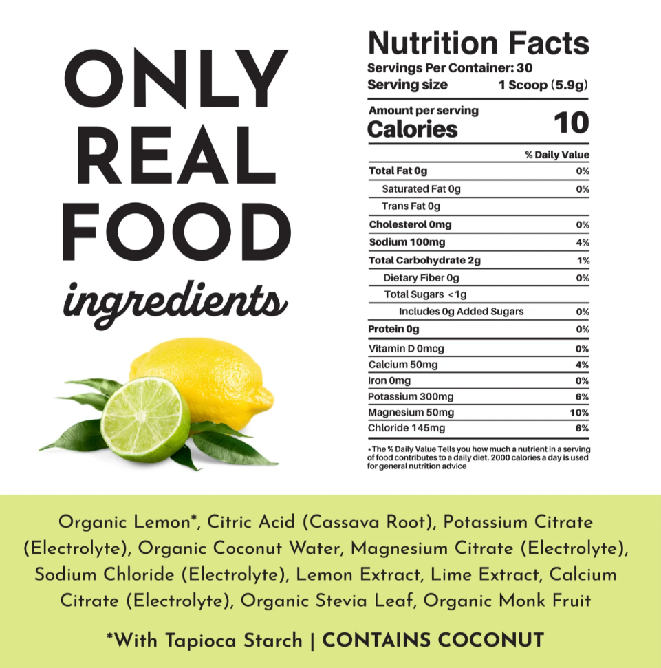 30 Servings Electrolytes, Just Ingredients