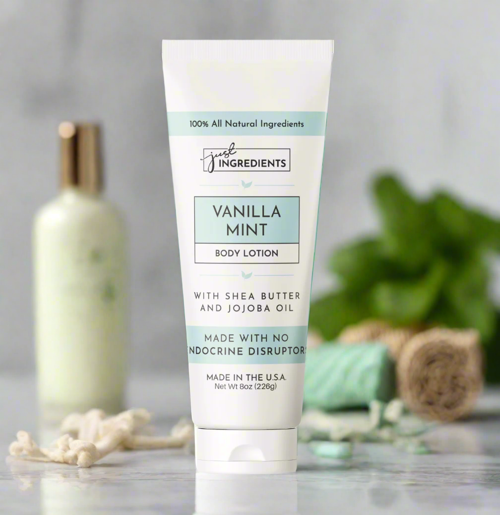 Vanilla Mint Body Lotion, Just Ingredients