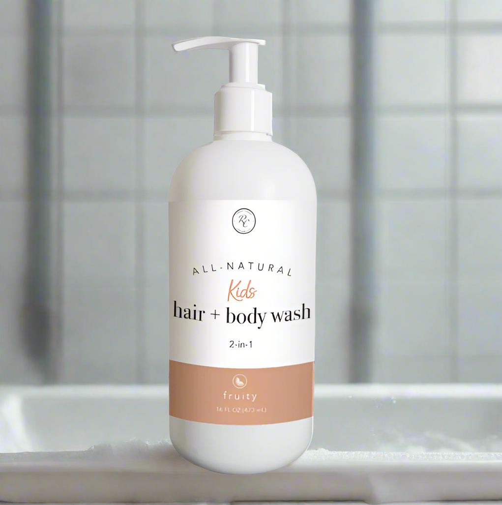 Kids Hair + Body Wash 2-in-1, Fruity, 16oz, Rowe Casa Organics