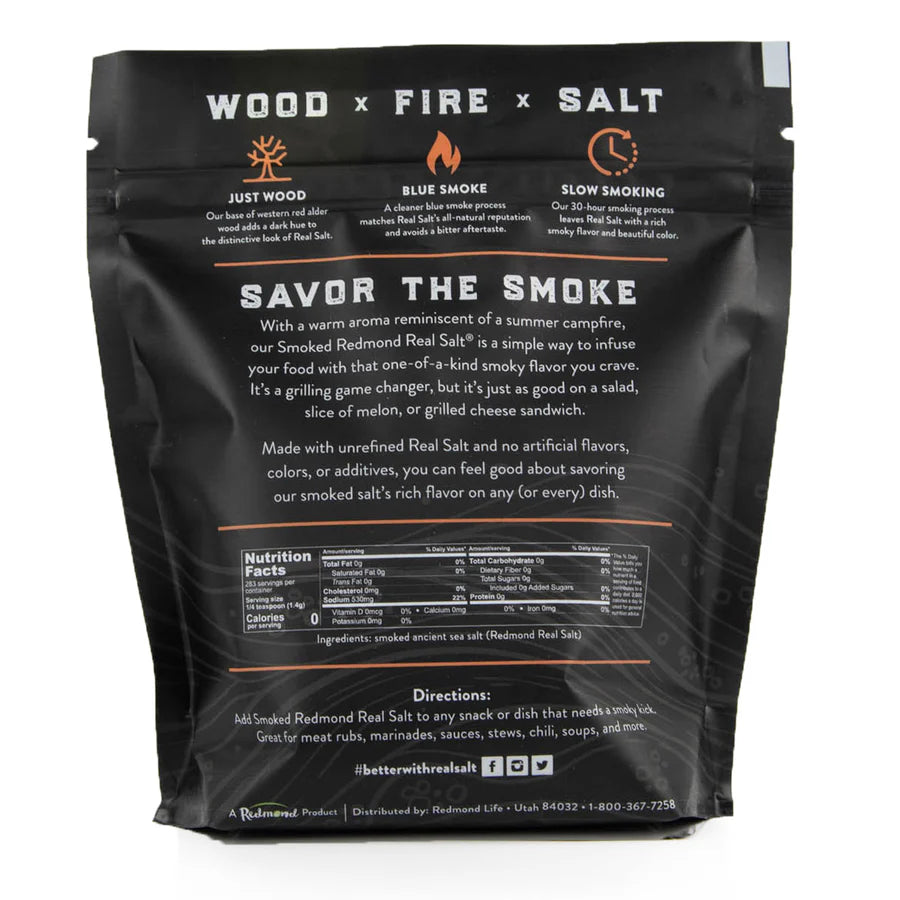 Smoked Hickory Real Salt, 14.0 oz, Redmond Life