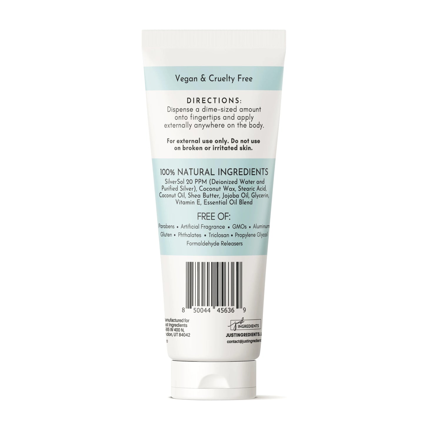 Vanilla Mint Body Lotion, Just Ingredients