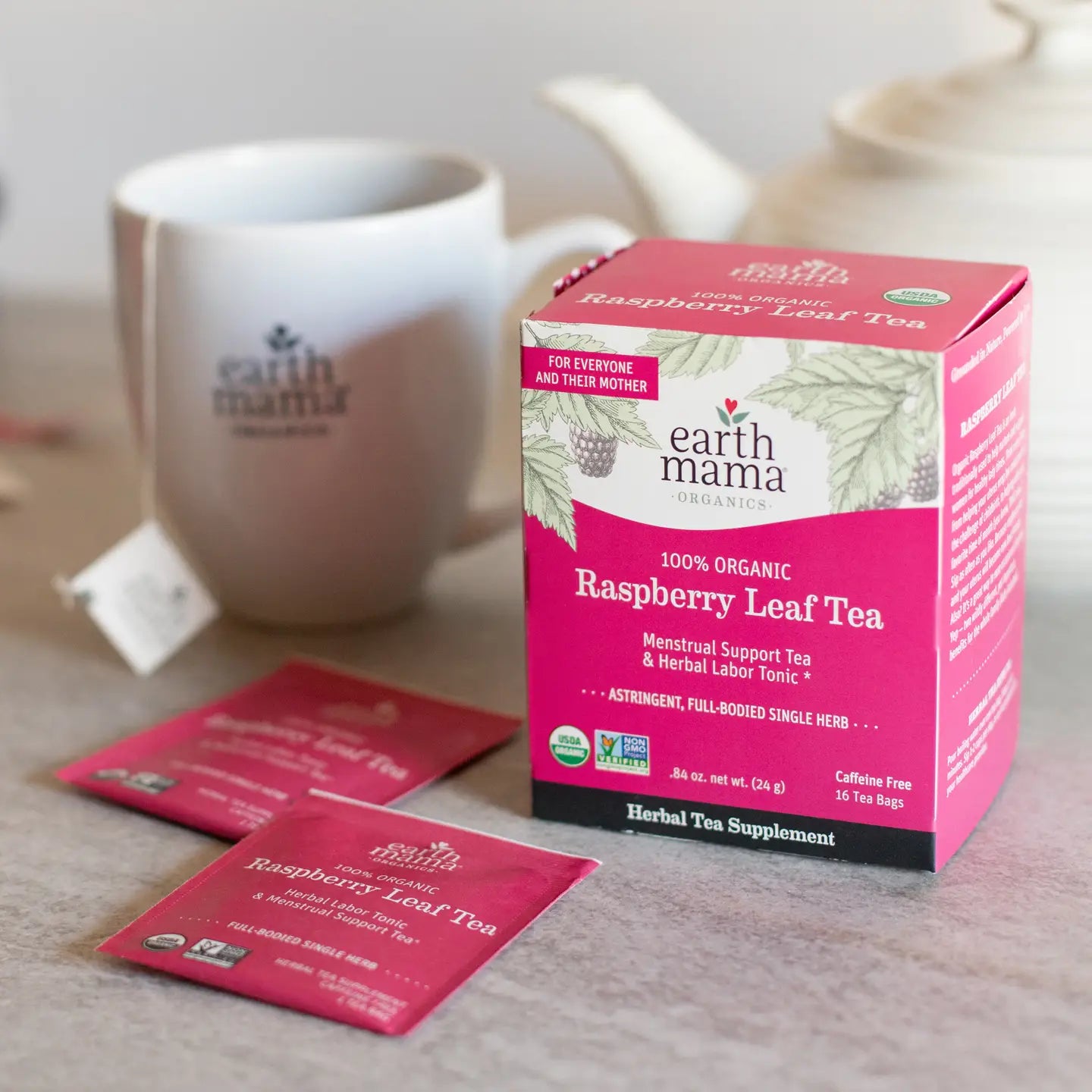 Organic Raspberry Leaf Tea, Earth Mama
