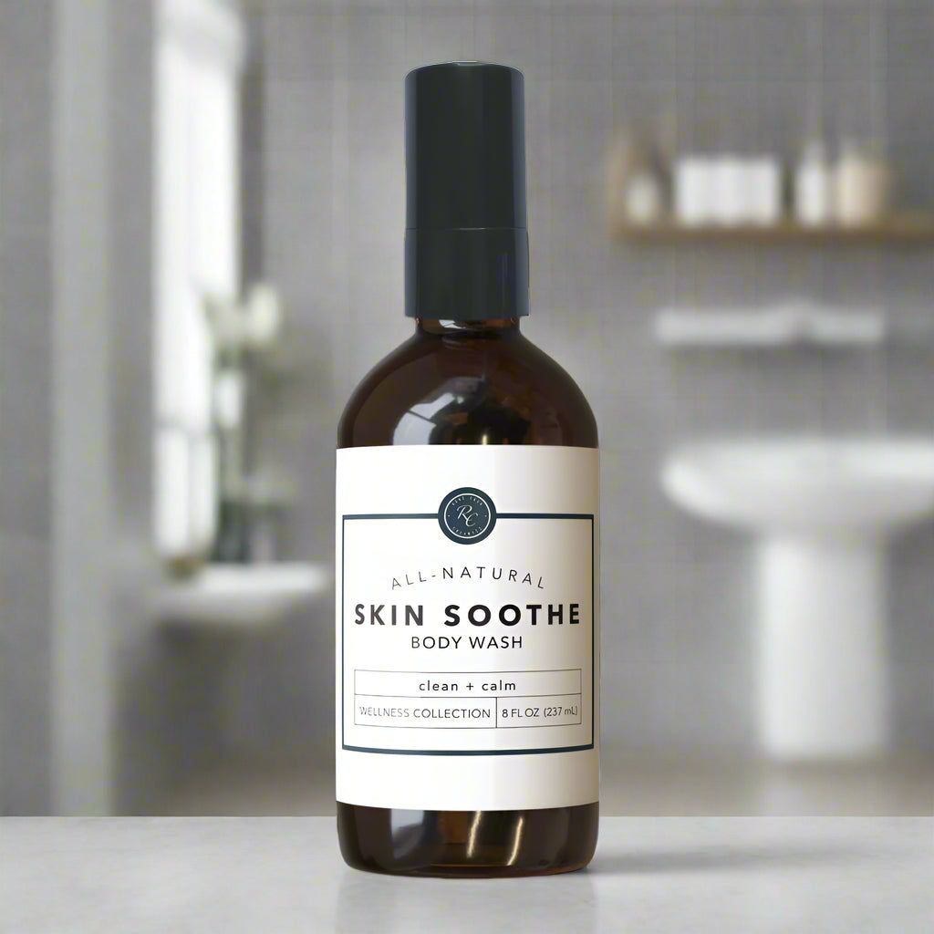 Skin Soothe Body Wash, Clean + Calm, 8oz, Rowe Casa Organics