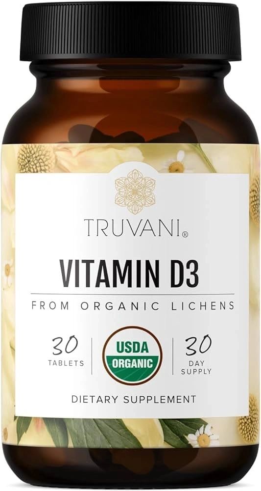 Vitamin D3 From Organic Lichens, 30 Tablets, Truvani TapRoots