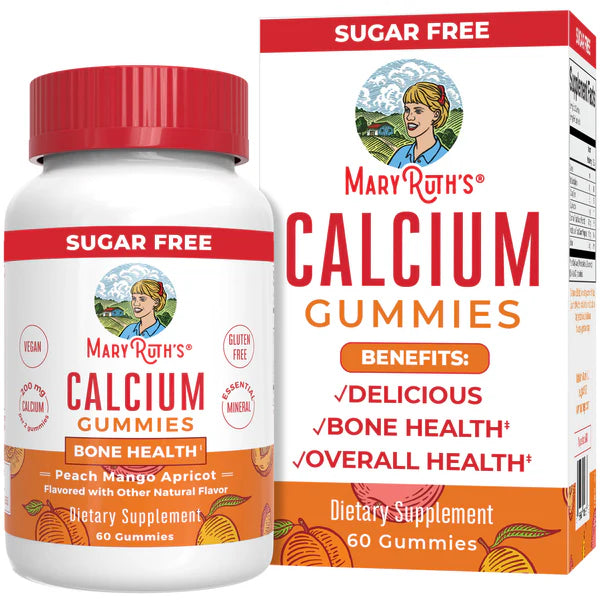 Calcium Gummies, Peach Mango Apricot Flavored, 60 Gummies, MaryRuth Organics