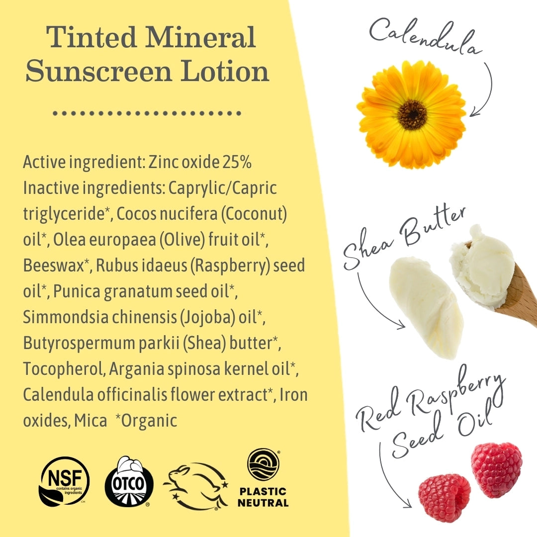 Tinted Mineral Sunscreen Lotion, Spf 40, Earth Mama