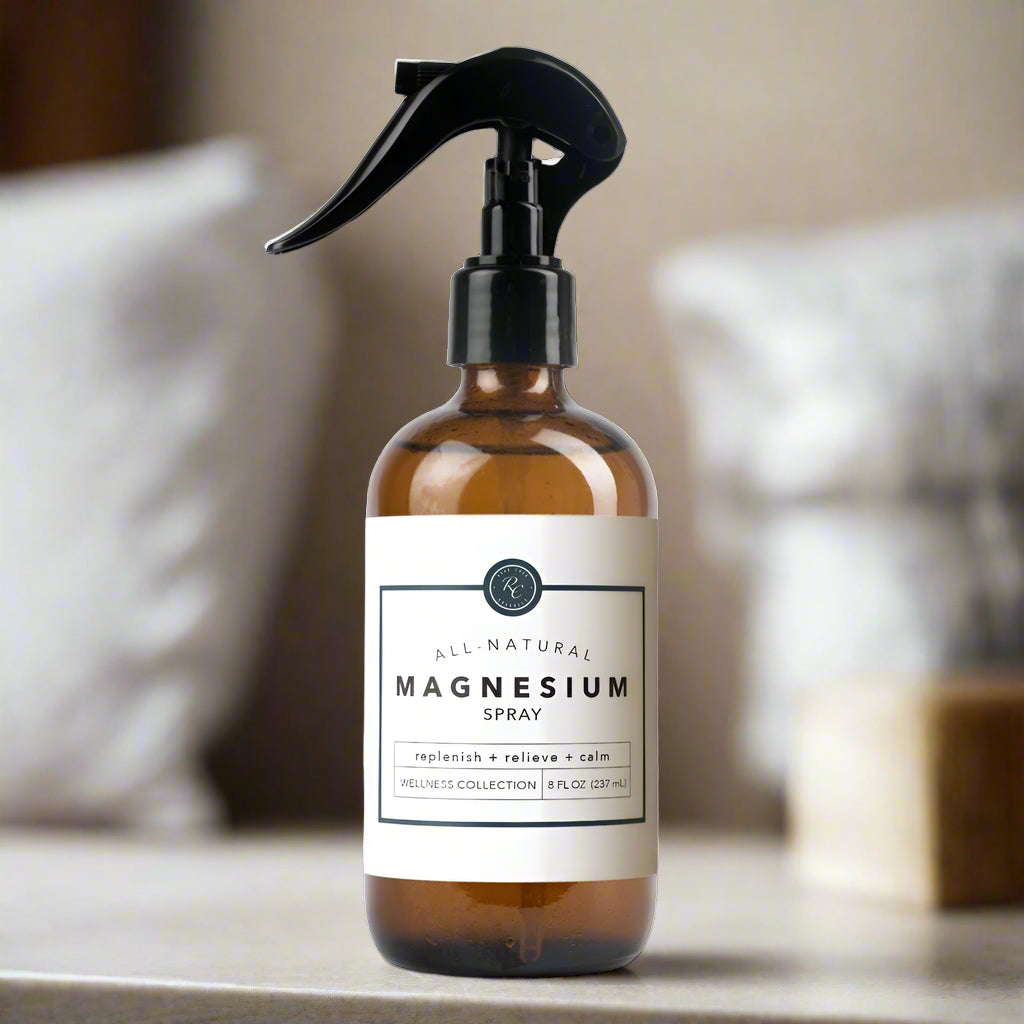 Magnesium Spray, Replenish + Relieve + Calm, 8oz, Rowe Casa Organics