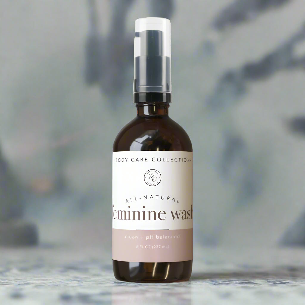 Feminine Wash, Clean + pH Balanced, 8oz, Rowe Casa Organics