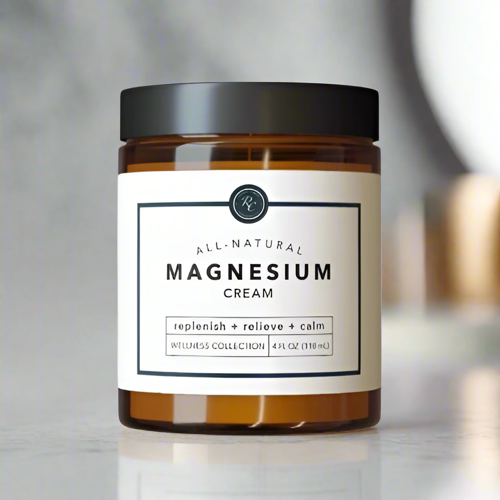 Magnesium Cream, Replenish + Relieve + Calm, 4 oz, Rowe Casa Organics