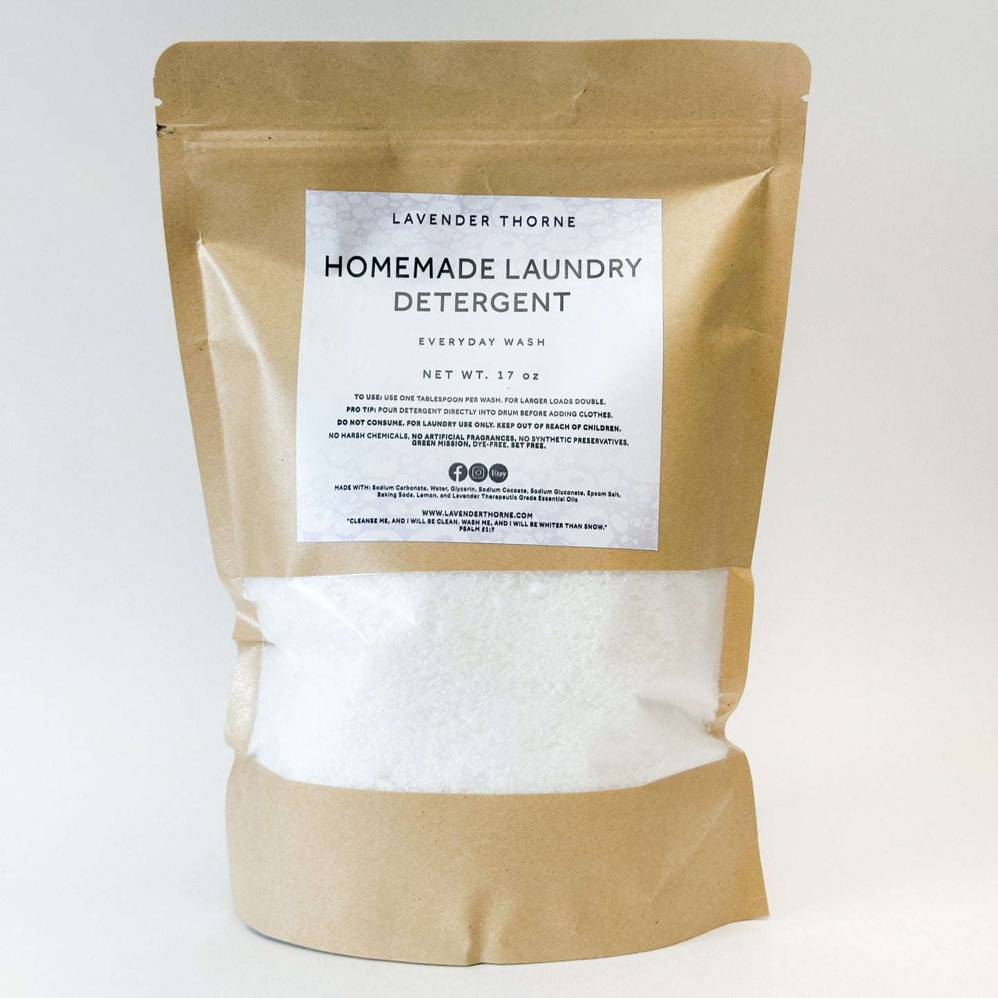 Homemade Laundry Detergent, 17 oz, Lavender Thorne
