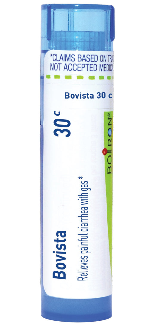 Bovista 30C, 200K, Homeopathic Medicine for Relief of Painful Diarrhea with Gas, Boiron, 80 Pills (Pill Size #40)
