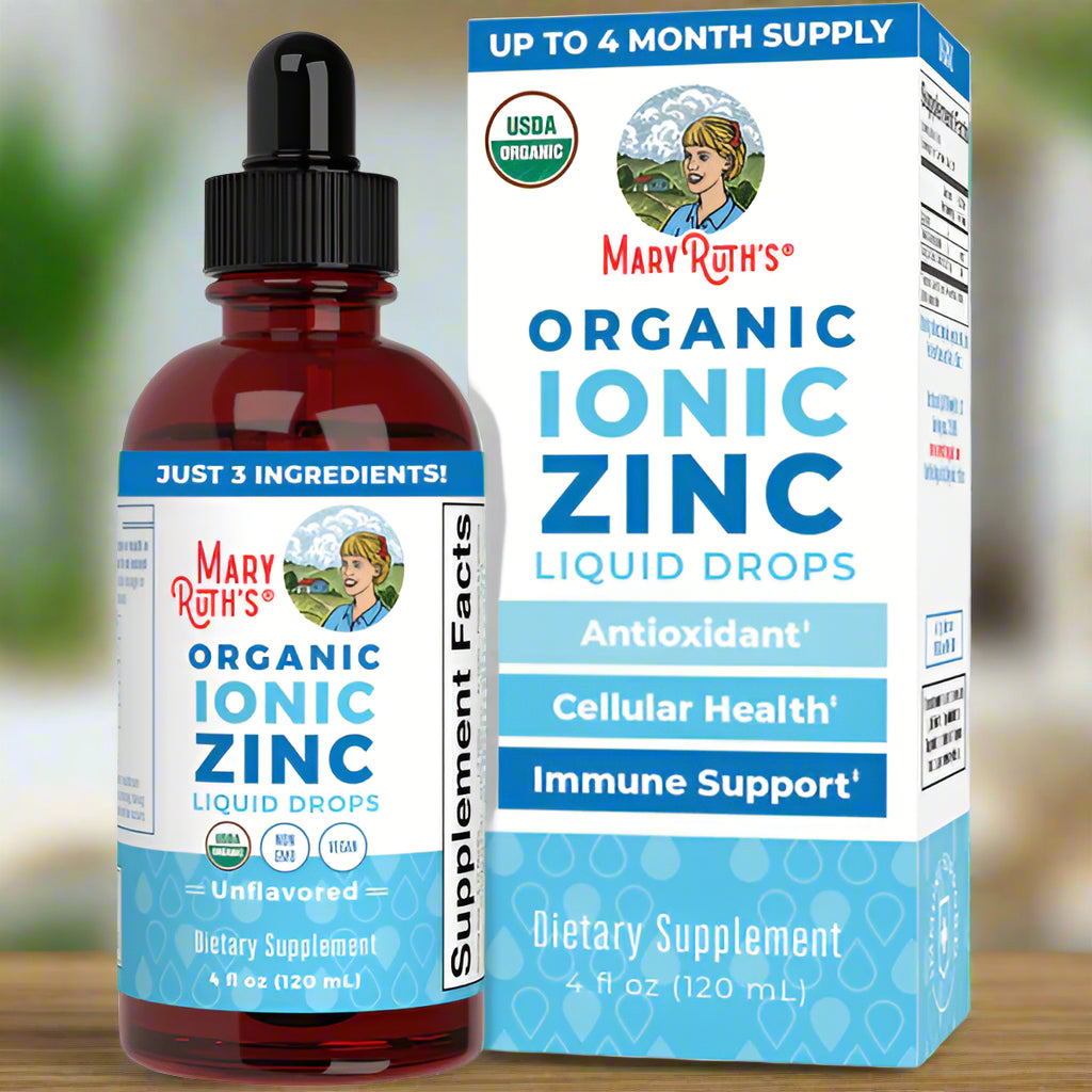 Ionic Zinc Liquid Drops, Unflavored, 4oz, MaryRuth Organics