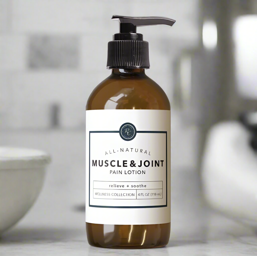 Muscle & Joint Pain Lotion, Relieve + Soothe, 4oz, Rowe Casa Organics
