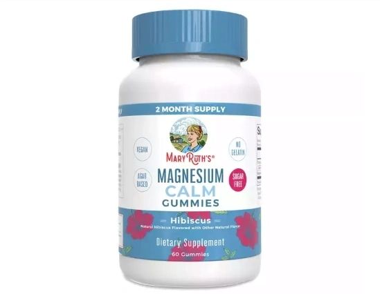 Mary Ruth's Magnesium Calm Gummies, Hibiscus, Vegan, Sugar Free