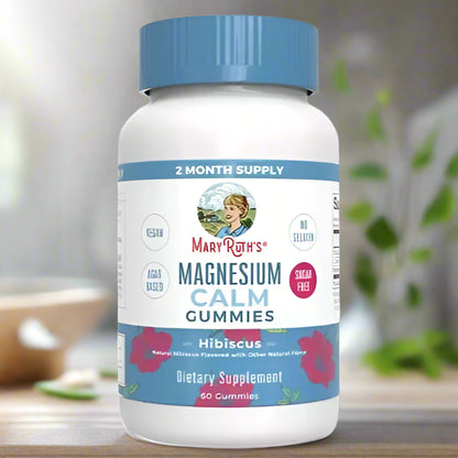 Mary Ruth's Magnesium Calm Gummies, Hibiscus, Vegan, Sugar Free