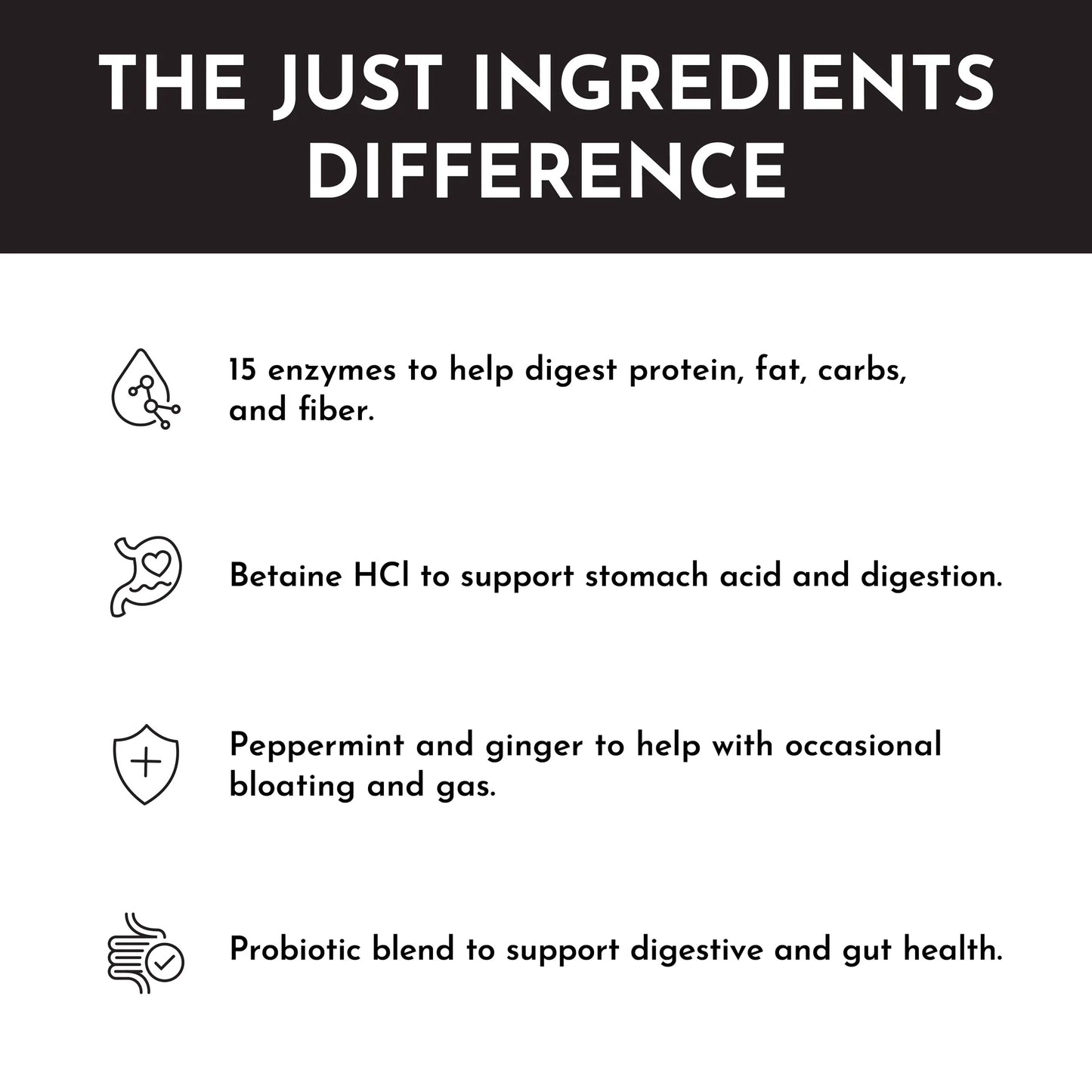 Digestive Enzyme, 60 Capsules, Just Ingredients