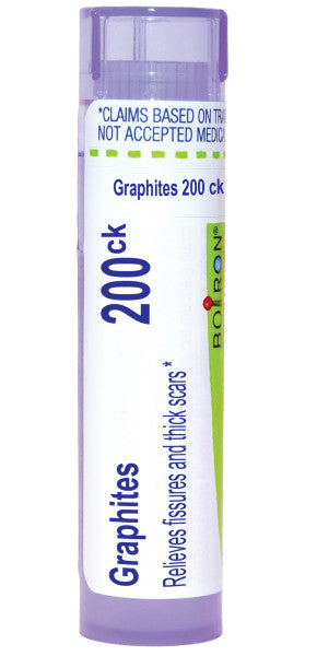 Graphites 30C, 200CK, 1M, Homeopathic Medicine for Targeted Relief of Fissures and Thick Scars Boiron, 80 Pills (Pill Size #40)