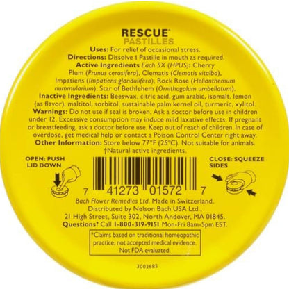 Rescue Pastilles, Natural Stress Relief, 35 Pastilles, Bach