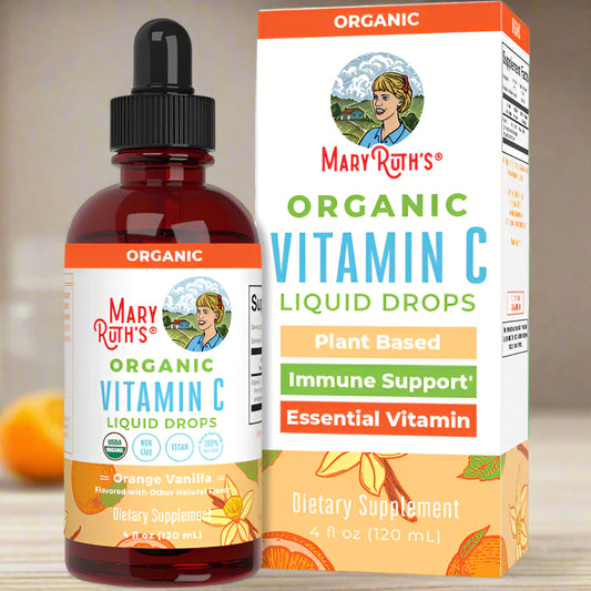 Vitamin C Liquid Drops, Orange Vanilla Flavored, 4oz, MaryRuth Organics