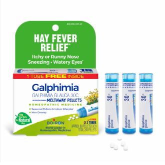 Galphimia Glauca 30C Meltaway Pellets, Hay Fever Relief Relief, 1 Free Tube Inside, Boiron