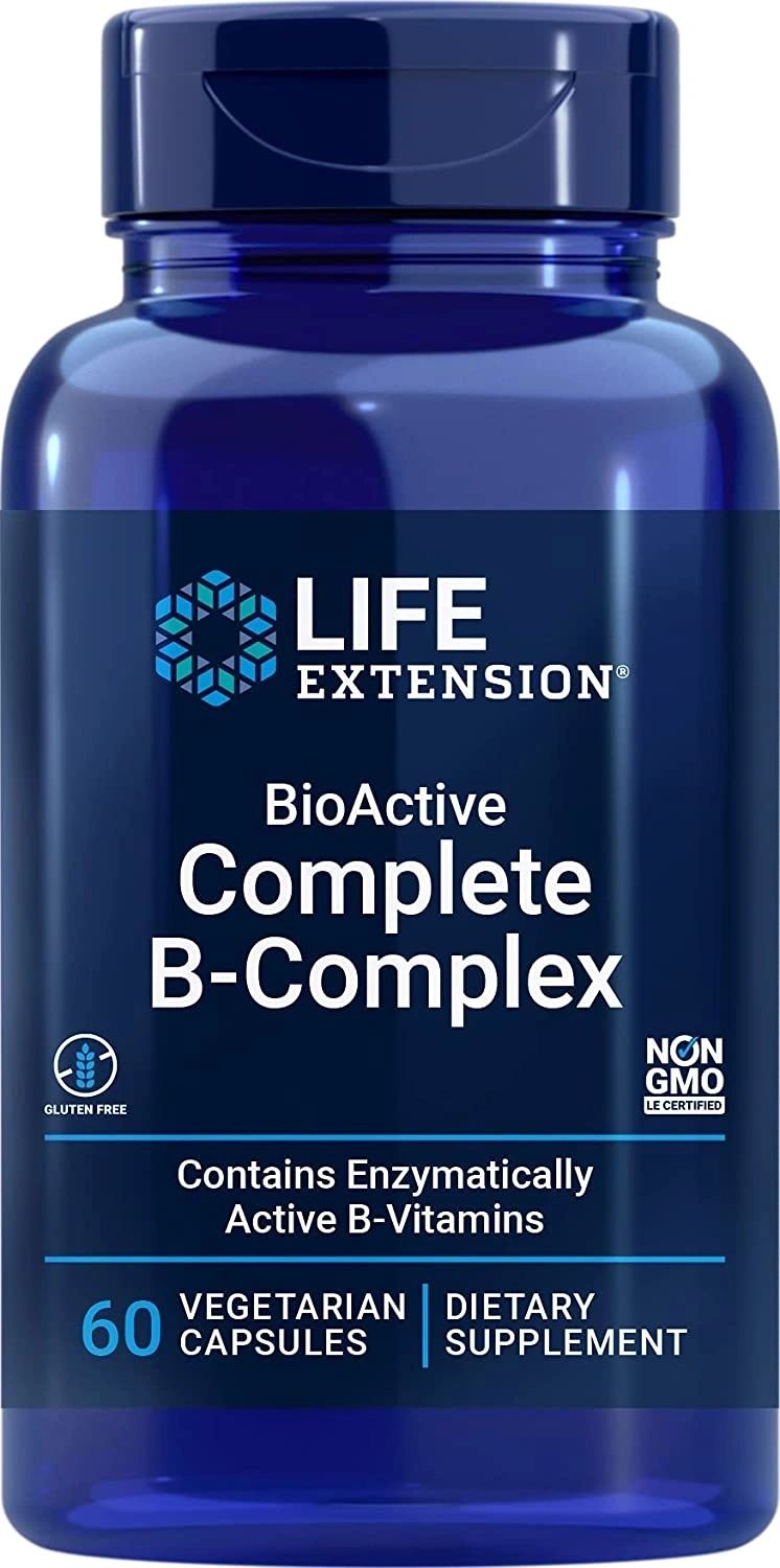 BioActive Complete B-Complex, 60 Vegetarian Capsules, Life Extension