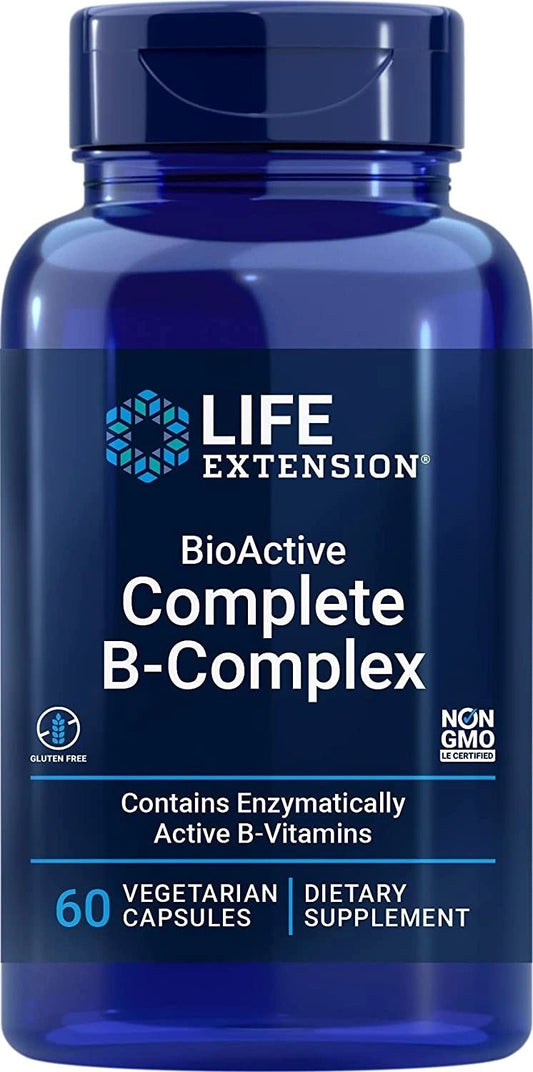 BioActive Complete B-Complex, 60 Vegetarian Capsules, Life Extension