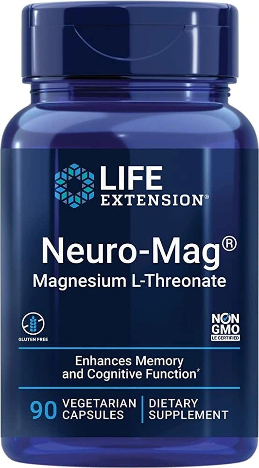 Neuro-Mag, Magnesium L-Threonate, Enhances Memory & Cognitive Function, 90 Capsules Life Extension