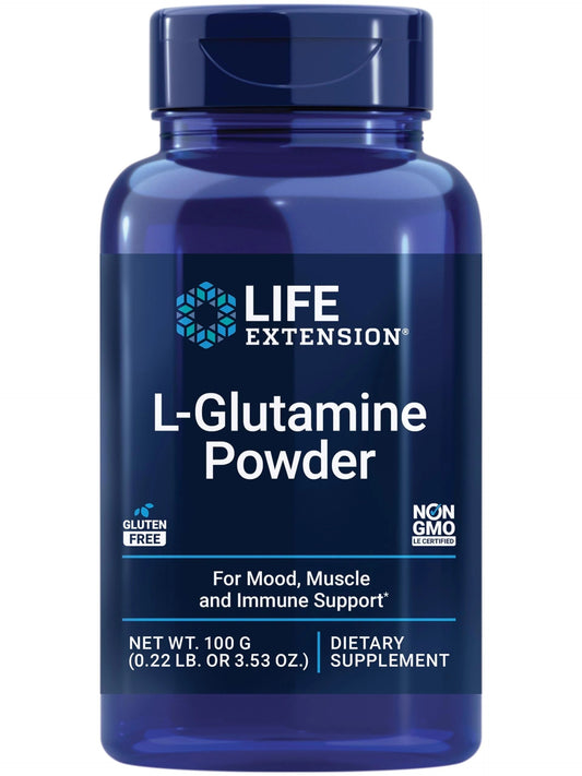 L-Glutamine Powder, For Mood, Muscle, And Immune Support, Life Extension