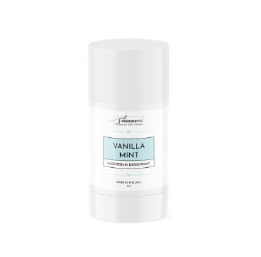 Vanilla Mint Deodorant, Just Ingredients