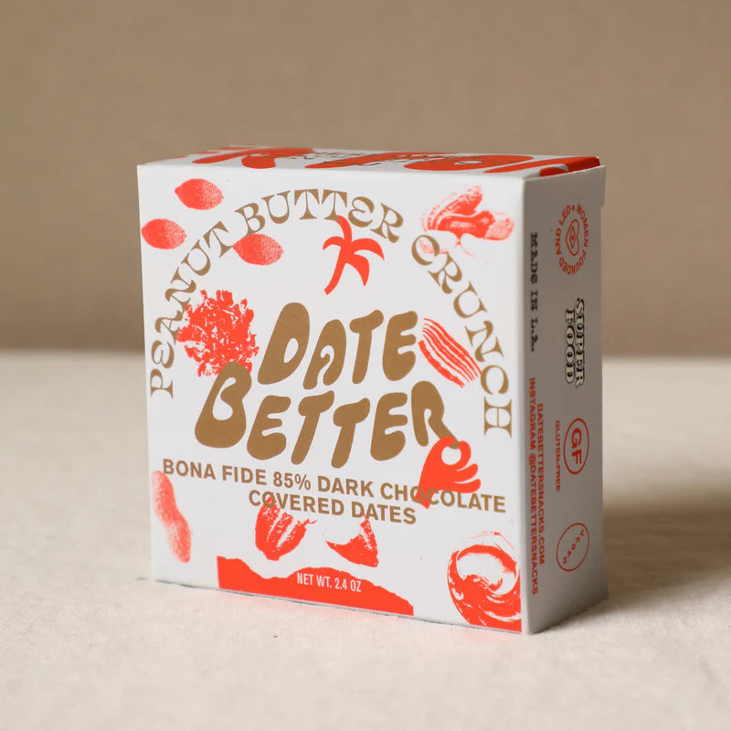 Peanut Butter Crunch, Chocolate Covered Dates, Date Better Snacks