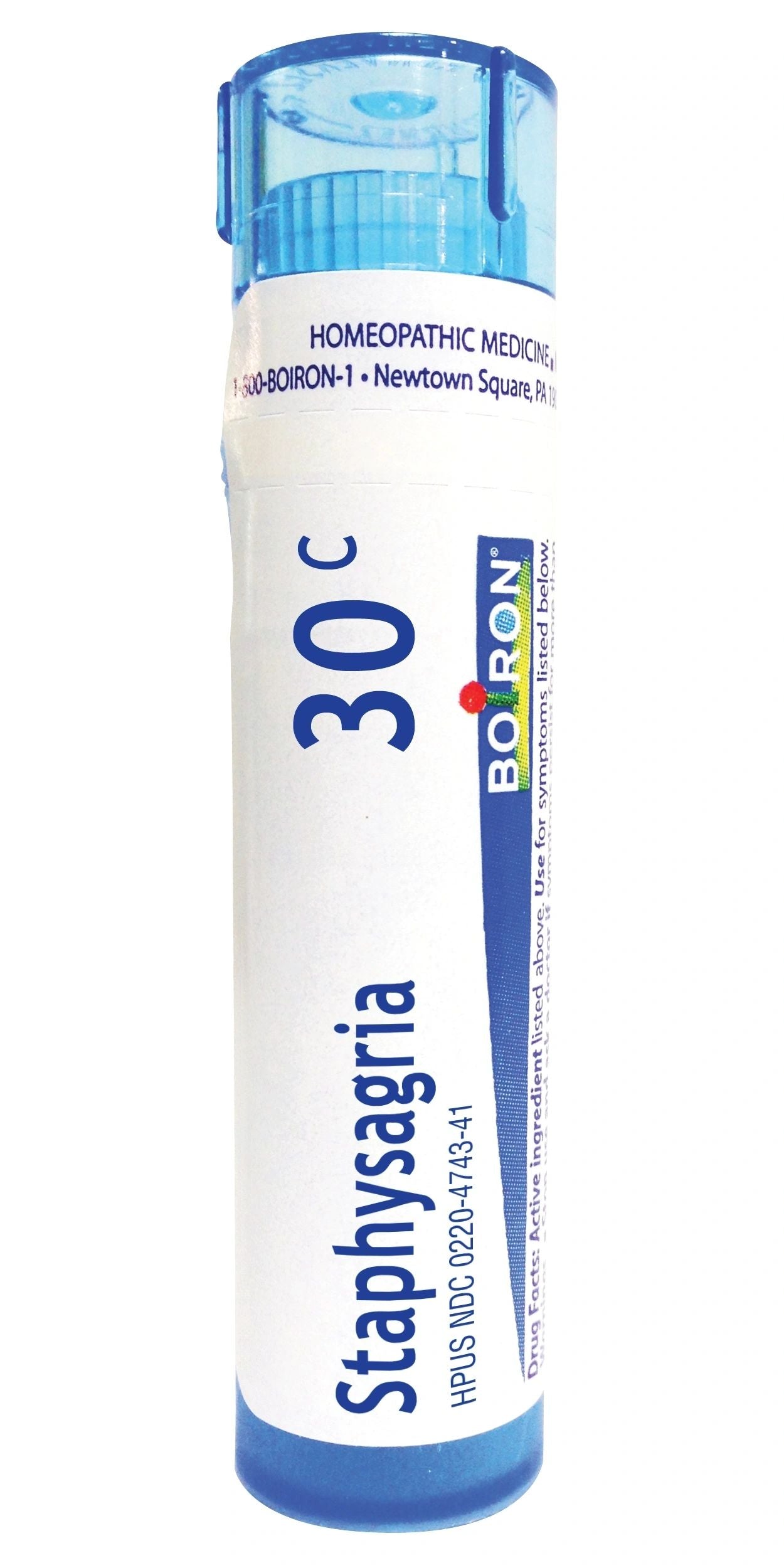 Staphysagria, 30C, 200CK, Homeopathic Medicine for Healing of Surgical Wounds, Boiron, 80 Pills (Pill Size #40)