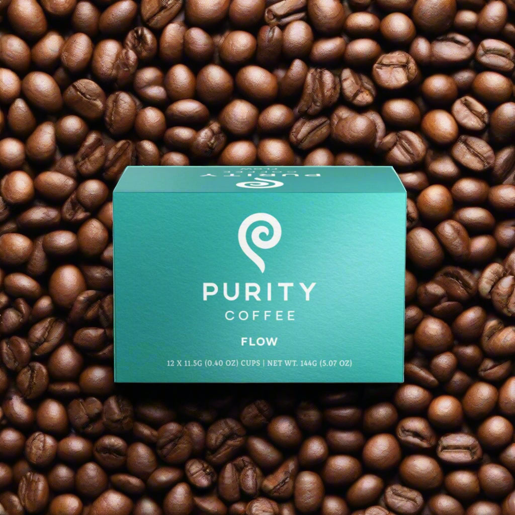 FLOW: Original Medium Roasted Organic Single-Serve Purity Pods, 12 K-Cups