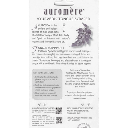 Tongue Scraper, Auromere Ayurvedic Imports