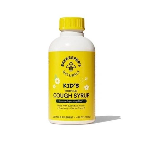 Kids Daytime Propolis Cough Syrup, Immune Support, Beekeeper's Naturals