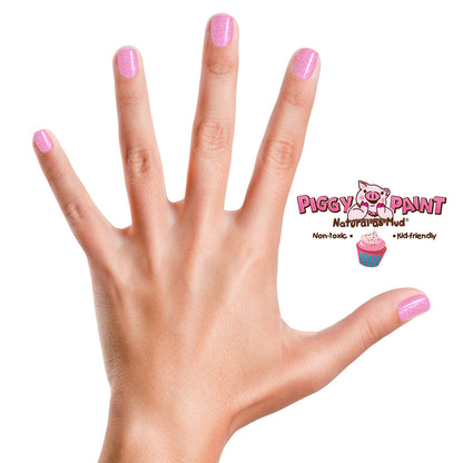Glitter Light Pink Polish - Cupcake Cutie Scented, 0.25oz, Piggy Paint