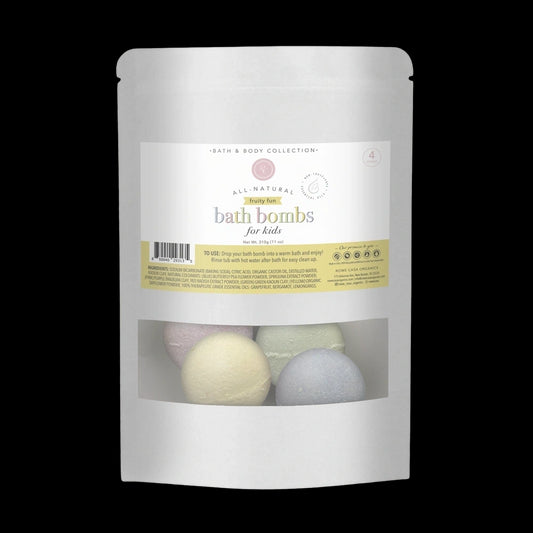 Bath Bombs For Kids, 4 Count, Rowe Casa Organics