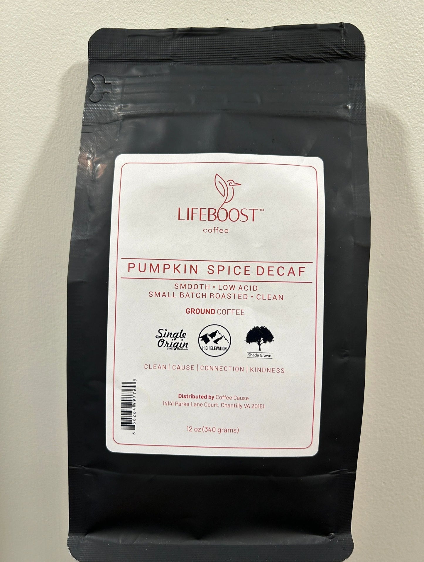 Pumpkin Spice Decaf Ground Coffee, Lifeboost