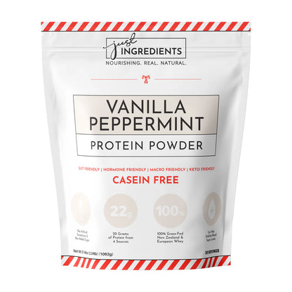 Vanilla Peppermint Protein Powder, 30 Servings, Just Ingredients