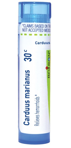 Carduus Marianus 30C, Homeopathic Relief for Hemorrhoids, Boiron, 80 Pills (Pill Size #40)