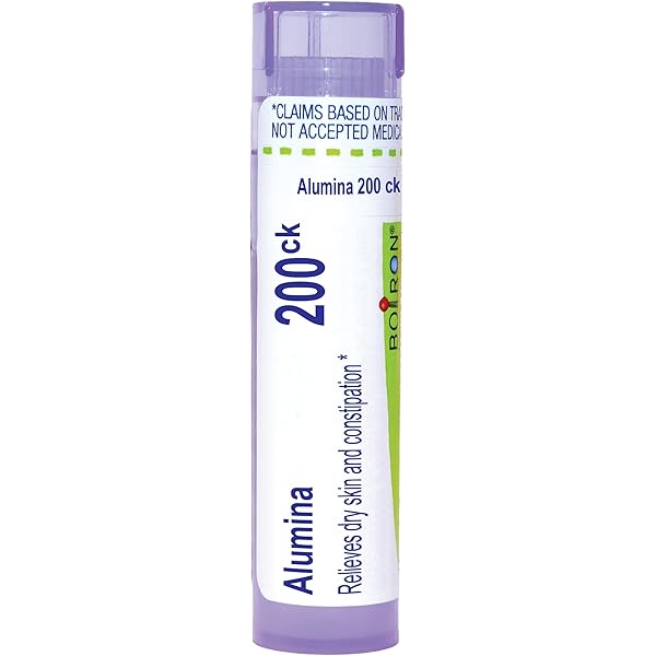 Alumina 30C, 200CK, Homeopathic Medicine for Dry Skin and Constipation, Boiron, 80 Pills (Pill Size #40)